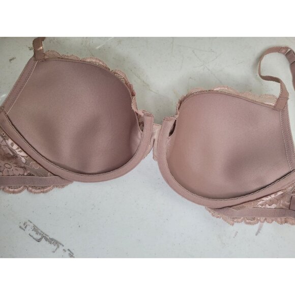 Victorias Secret IPEX Wireless Bra 34DD Demi Lace Padded Pink sexy comfort adjus - Picture 3 of 6